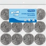 10 Pack Stainless Steel Scrubber, Wool Srubber For Scouring Stubborn Messe. Fixed Price $11.59.
