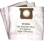 Re-usable VF2004 Shop Vac Bags 5-8 Gallon Tear Resistant Material W/ Zipper 3-PK. Fixed Price $24.95.