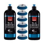 Rupes D-a Series Two 1-LITER Bottles Cut Polishing Compound & Six Count 6" Co.... Fixed Price $131.03.
