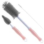 Silicone Cleaning Brush, 12" Long Handle Water Bottle Cleaner For Baby, Pink. Fixed Price $11.28.