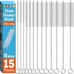 Azen Pack Straw Cleaner Brush Set, 12 Inch Extra Long, Different A-15P. Fixed Price $18.48.