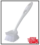 Quickie Dish Brush, Long Handle, White, Scrub For Cleaning, Pots/pans. Fixed Price $9.99.