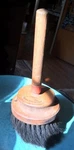 Magnolia Big Round Horse Hair Window Brush Clarksville Texas Removable Handle. Fixed Price $50.00.