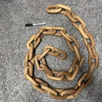 Wow Hand Carved Wooden Chain Seamless 35 Large Links From Single Piece. 90 Long. Fixed Price $125.00.