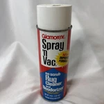 Vtg Glamorene Spray 'n Vac No Scrub Rug Cleaner Can 24OZ Close To Full Prop. Fixed Price $26.00.