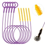 Drainsoon 35-INCH Metal Snake Hair Clog Remover, Reusable Sink Purple. Fixed Price $20.44.