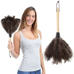 15.7" Ostrich Feather Duster Durable Collecting Cleaning Tool Wooden Handle. Fixed Price $10.11.