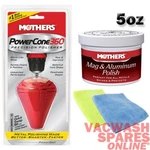 Mothers Powercone Metal Polishing Tool +mag And Aluminum 5OZ Custom Wheel. Fixed Price $51.71.