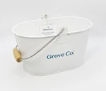 Grove Co Cleaning Caddy For Organization, White Metal With Oval Wood Handle New. Fixed Price $19.00.