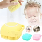 Silicone Bath Brush W/ Soap Dispenser Handheld Body Scrubber Exfoliating Shower. Fixed Price $7.60.