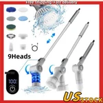 Extendable Electric Spin Scrubber Cordless Powerful Cleaning BRUSH9HEADS Usa. Fixed Price $49.79.