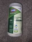 Clorox 60605EA Ecoclean 8" 7" 1-PLY Disinfecting Wipes Unscented White New. Fixed Price $6.60.
