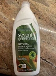 Seventh Generation Dish Liquid Soap, Clementine Zest And Lemongrass Scent, 25 Oz. Fixed Price $26.00.
