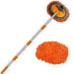 Willingheart 63" Car Wash Mop Brush Tool Mitt With Long Handle Length Orange. Fixed Price $23.40.