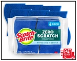 Scotch-brite Zero Scratch Scrub Sponges, 6 Kitchen For Washing Dishes An. Fixed Price $8.80.