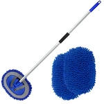 Anngrowy 62" Microfiber Car Brush With Long Handle Washing Mop Blue. Fixed Price $33.99.