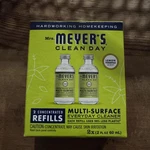 Meyer's Multi Surface Everyday Cleaner Concentrated Refills Two (2). Fixed Price $15.99.