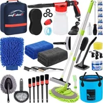 Autodeco Car Wash Detailing Kit Cleaning Set With Foam Gun 42PCS, Blue. Fixed Price $78.29.