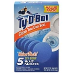 Ty-d-bol Blue Tablets Value 5 Pack Automatic Toilet Bowl Cleaner Deodorizer Tabs. Fixed Price $14.16.