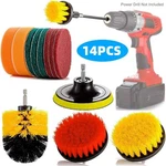 14X Electric Drill Brush Attachment Set All Purpose Cleaning Kit Power Scrubber. Fixed Price $32.29.