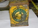 Antique Church & Co's Bicarbonate Arm Hammer Baking Soda Tin. Fixed Price $11.62.