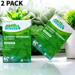 (lot Of 2) Earth Breeze Laundry Detergent Eco-sheets 60-LOADS Each, Fresh Scent. Fixed Price $16.99.
