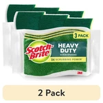 2PK Scotch-brite Heavy Duty Scrub Sponges 3CT Per Pack Kitchen Dish Cleaning 6PK. Fixed Price $9.95.