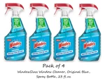 Windex Glass And Window Cleaner Spray Bottle, Original Blue, 23 Fl Oz (4 Pack). Fixed Price $18.53.