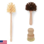 Fox Run Kitchen Brush Set Of 3, Pot, Dish, And Bottle Scrub With Natural. Fixed Price $50.46.