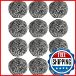 12-PACK Steel Wool Scrubber Pads For Dishes, Pans, Pots, Ovens, Grills, Sinks. Fixed Price $18.85.