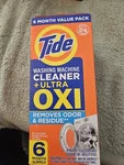 Tide Washing Machine Cleaner Enhanced W/oxi, Month SUPPLY-6 Pouches (C2). Fixed Price $15.00.
