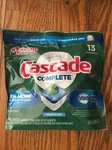 2 Packs Cascade 6.8 Oz Complete Dawn Grease Fight Fresh Scent 13 Action Pacs. Fixed Price $14.90.