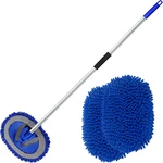 62" Microfiber Car Brush With Long Handle Washing Mop Kit Mitt Sponge. Fixed Price $29.75.