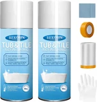 And Tile Spray Paint WHITE,450ML (2 Pack),aerosol Bathtub Refinishing Kit Fo. Fixed Price $39.79.