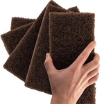 Heavy Duty Xl Brown Scouring Pad Pack. 10 4.5IN Large Multipurpose Nylon .... Fixed Price $32.22.
