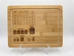 Royal Craft Woodbamboo Cutting Board With Engraved Kitchen Conversion Chart. Fixed Price $17.95.