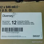 Lot Of Diversey D05357 Empty Spray Bottle, White, 32 Oz, 12/CASE. Fixed Price $29.99.