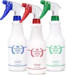 Uineko Plastic Spray Bottle (3 Pack, 24 Oz, Colors) Heavy Duty All-purpose Em. Fixed Price $23.99.