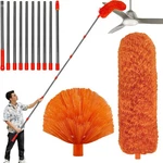 20 Feet High Reach Duster Kit With 2-14 Ft Extension Pole, Cobweb & Orange. Fixed Price $28.59.