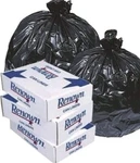 Renown Can Liner Black 38" X 58" 60 Gal 1.2 Mil (20 Per Roll, Case Of Rolls). Fixed Price $51.00.