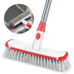 Floor Scrubber With Long Handle, 2 1 Scrubbing Brush Stiff Bristle Shower .... Fixed Price $22.17.