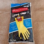Rubbermaid 1994 Vintage Long Cuff Large Yellow Gloves. Fixed Price $17.00.
