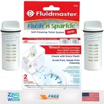Flush Sparkle Toilet Cleaner Refill 2-PACK Automatic Bleach Cartridge System. Fixed Price $13.91.