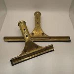 Vintage Ettore Brass Master Squeegee Heads 10" & 6" Stetccone Products Set Of 2. Fixed Price $30.99.