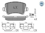 Original Meyle Brake Pad Set Disc 025 244 9618/PD For Land Rover. Fixed Price $62.92.