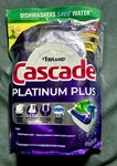 Cascade Platinum Plus Dishwasher Detergent Capsules 24 Count Clean Lemon Scent. Fixed Price $14.99.