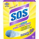 S.o.s Steel Wool Soap Pads, Lavender, 10 Count. Fixed Price $12.87.