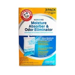 (3-PACK) 16 Oz. Moisture Absorber Odor Eliminator Hanging Bags Arm And Hammer. Fixed Price $14.69.