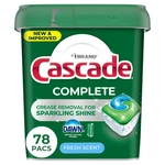 Cascade Complete Dishwasher Pods - Fresh Scent 78 Count (pack Of 1), White. Fixed Price $29.30.