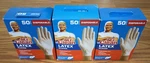 Mr Clean Disposable Tear Resistant Flexible Fit Latex Gloves 3 Pack (50CT Each). Fixed Price $45.00.